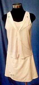 Jamie Sadock white tennis dress top and skirt set, vintage excellent condition!