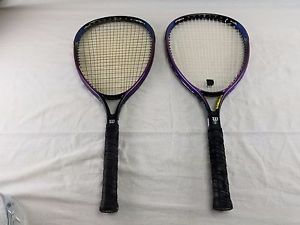 2 Wilson Sledge Hammer Oversize 3.8 Tennis Racquets  4 1/2 & 4 3/8" ~ 1 is Demo