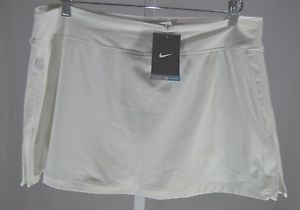 NIKE WOMEN'S DRI-FIT BORDER TENNIS SKIRT, NWT - WHITE - SZ XL     B