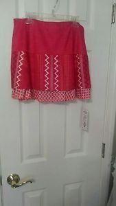 LUCKY IN LOVE Women's Tennis Skort US Size M(8-10)-Rose/Multi