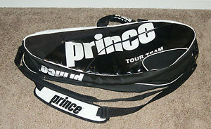 PRINCE Black White Tour Team 6 Pack Tennis Racket Bag