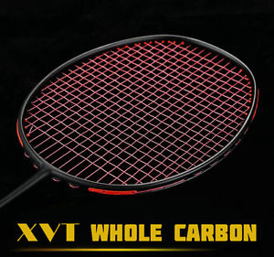 XVT Professional Whole Carbon Fiber badminton racket with String Grip 4 colors