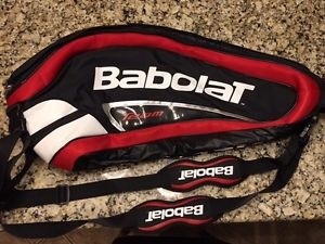 Babolat Team Line Tennis Racquet Ball Bag Holds 6 Racq Red/Black/White EXCELLENT