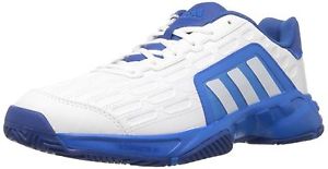 adidas Performance Men's Barricade Court 2 Tennis Shoe,White/White/Shock Blue... image 1