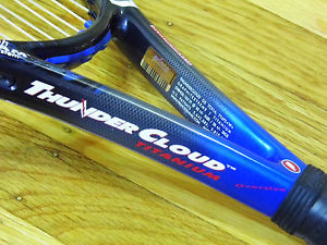 NEW STRINGS Prince Triple Threat Thunder Cloud OS 110 800pl Racket 4 1/2 TT VG+