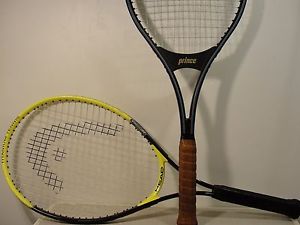 PAIR TENNIS RACKETS HEAD & PRINCE, SOLD AS A PAIR