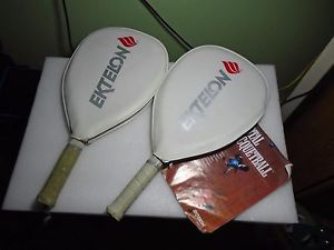 Ektelon Quazar Racquetball (2) Racquets w/ Covers & Mag - Super SM & Small
