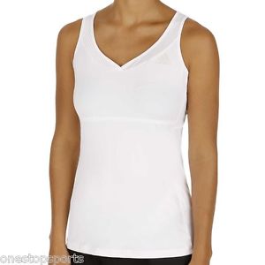 adidas mujeres/chicas blanco premium tenis chaleco camiseta Deportivo camiseta