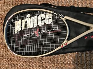 Rare Prince TT Triple Threat Sovereign OS Tungsten Racket and case