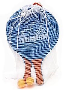 Surfminton Classic Beach Ball Tennis Wooden Paddle Game