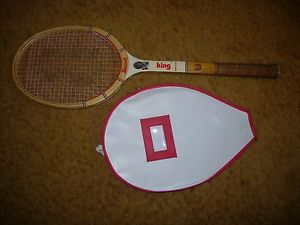 VTG 1970s BILLIE JEAN KING BANCROFT WIMBLEDON MODEL WOOD TENNIS RACQUET RACKET