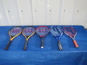 Lot of 5 Tennis Racquets Wilson Prince For Play