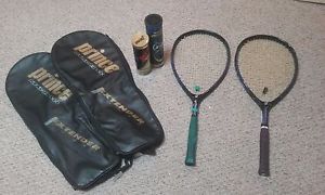 Pair of Prince MACH 1000 Longbody Tennis Racquets 4 1/8" L1 Grip Racquet