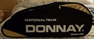 Donnay National Team 12 Pack Tennis Racquet Bag W/Backpack Straps In Blk/Gld/Wht