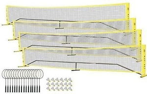 Maxi-Net Badminton Pack - 4 Court Set w/ 24" Rackets