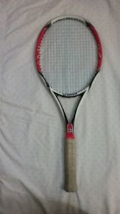 Wilson Six-One Team racket. New strings. Slightly used. 10.2 oz.