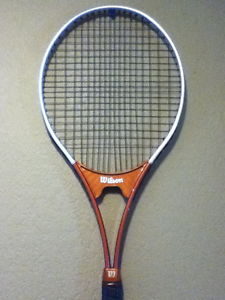 WILSON EXTRA OVERSIZE ALUMINUM TENNIS RACKET RACQUET STRUNG 4-1/4" FREE SHIPPING