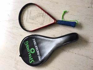 SPALDING, PRO-RAQUETBALL RACQUET AND COVER