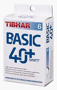 Tibhar Basic 40+ SYNTT 6 Pack blanco Plástico Trainingsbaelle