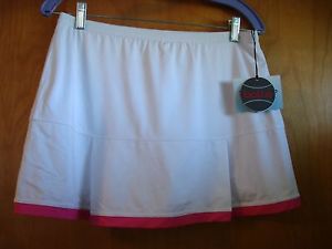 NWT Bolle Tennis Women's Skirt Skort Pink White Size Medium M NEW MSRP $59
