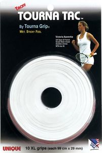 Tourna Tac blanco De 10 Pack XL Overgrip's NUEVO