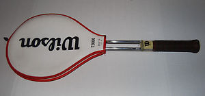 Vintage WILSON T2000 4 3/4" Grip Tennis Racquet W/ Cover