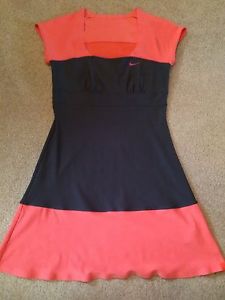 Nike Sarena Williams Tennis Dress Lava Grey Orange Size Extra Small
