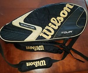 Wilson Pro Tour K Factor Tennis Multiple Racquet Bag Black Gold