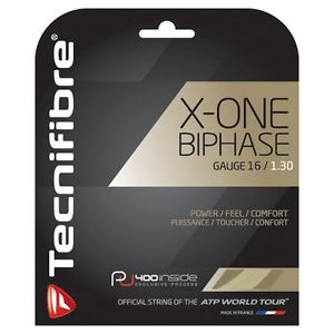 TECNIFIBRE X-One Biphase 16 (1.30mm) Tennis String - Natural - Reg $23 image 1