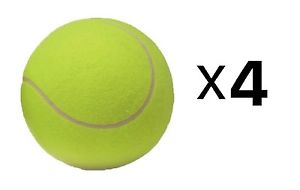 Unique Tourna 9" Jumbo Giant Mega Tennis Ball - Pet Dog Toy Autograph (4-Pack)