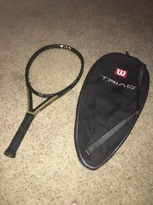 Wilson Triad 2.0 Tennis Racket, Pre-owned, 125 Sq.in Head, Grip, 4 3/8. W/case