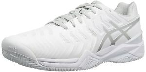 ASICS Men's Gel-Resolution 7 Clay Court Tennis Shoe White/Silver 7 D(M) US
