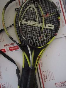 Lot 2 Head Agassi Radical Tour 690 Twin Tube/Trisys 260 Tennis Racquets 4 3/8"