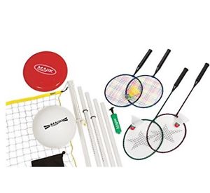 Majik 4 Game Combo Set (Badminton, Volleyball, Majik Smash, Flying Discs) NEW