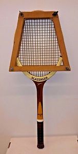 ENGLISH SLAZENGER "CHALLENGE NO 1" WOOD TENNIS RACQUET EUC 1960's 1970's