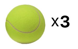Unique Tourna 9" Jumbo Giant Mega Tennis Ball - Pet Dog Toy Autograph (3-Pack)