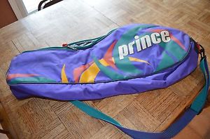 Prince Tennis Racquet Case Purple Multicolor Vintage 90s Bag for 2 Racquets