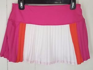 Lucky in Love Skort size S (4-6) pink orange white tennis pleated skirt shorts