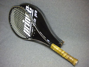 PRINCE GRAPHITE PRO TENNIS RACQUET W ORIGINAL COVER 4 1/2"LEATHER GRIP SERIES 90