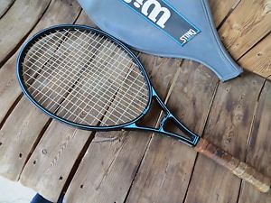 Vintage Wilson Sting Graphite Tennis Racket 4 3/8 W/Cover