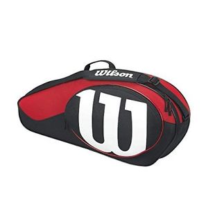Wilson Unisex Match II 3Pk Bag, Black/Red, OS