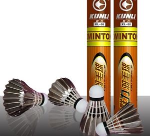 Sports Training Game Badminton Shuttlecock Birdies Feather Speed Ball PU Cork