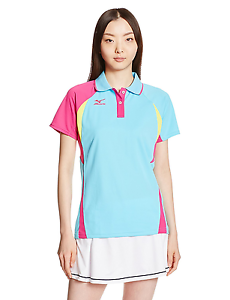 MIZUNO Badminton/Tennis wear game shirt WOMEN'S 62JA 6313 Blue Atholl M