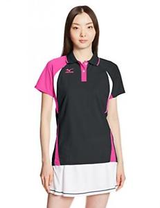 MIZUNO Badminton/Tennis wear game shirt WOMEN'S 62JA 6313 09 Black XL