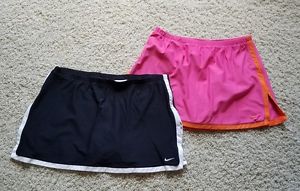 Lot of 2 Women's Nike Dri-Fit Tennis Running Skirt/ Skort/Shorts SZ M