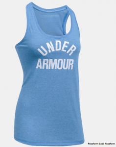 Under Armour HeatGear Con la marca Tech Camiseta Sin Mangas De Mujer púrpura