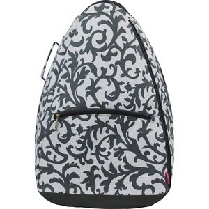 N.GIL ~Tennis Racket Backpack~ Bag~ Tote~ Gray Damask