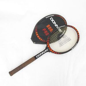 Donnay Borg Pro Wood Tennis Racquet With Cover Light 3 Made In Belgium 4 3/8"
