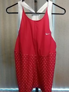 NWT Women's  Nike Fit Dry Pink White Tennis Athletic Tank  XL Style 348348