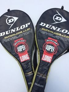 Lot of 2 Dunlop Superlong + 1.00 Revelation Pro MP Tennis Racquet 4 1/2